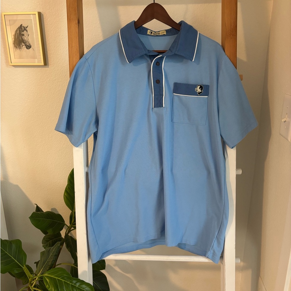 Nation Golf Blue Polo Shirt